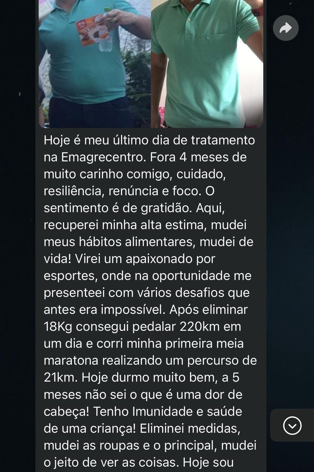 Depoimento de paciente
